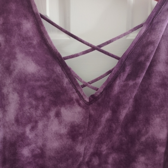 Catherines Purple Tie-Dye Top - Picture 2 of 4